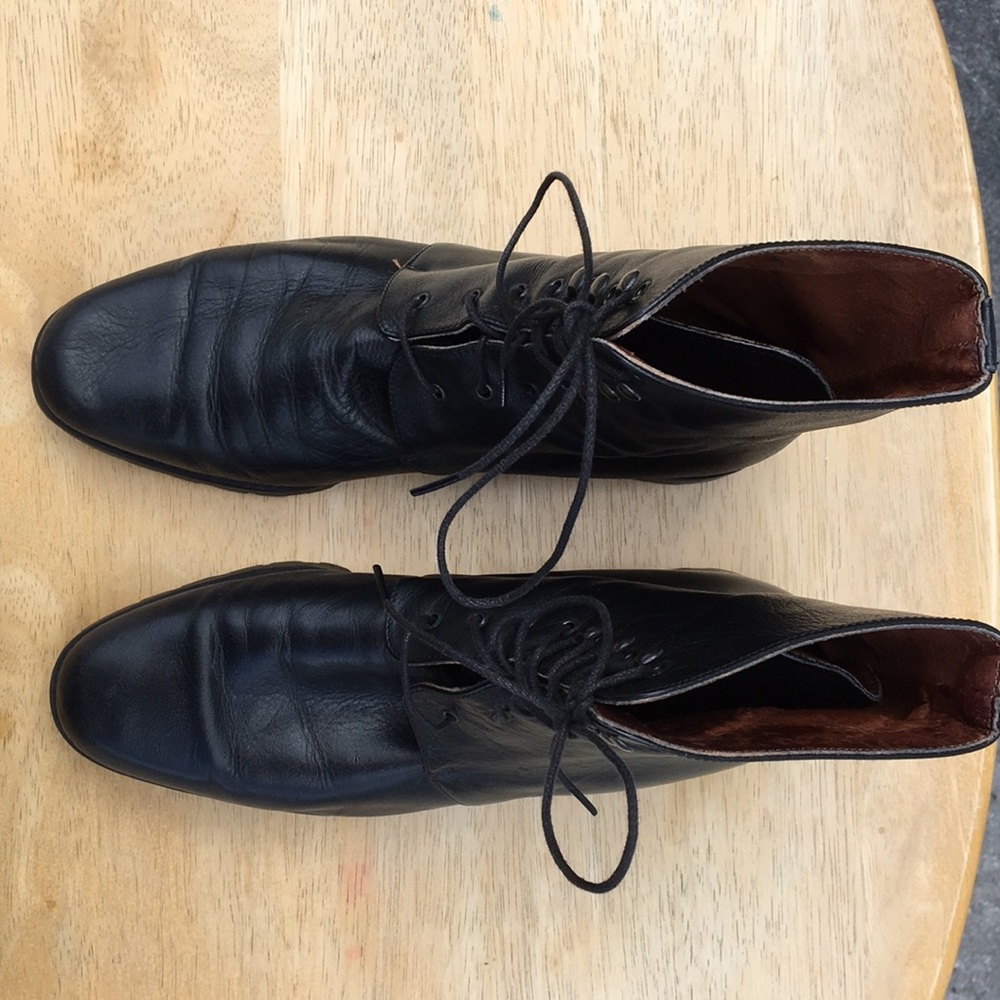 Black Leather Booties